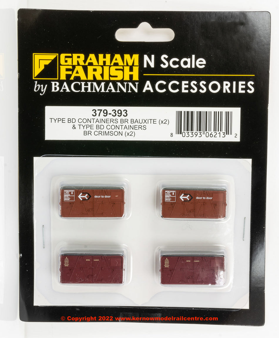 379-393 Graham Farish Type BD Containers BR Bauxite (x2)