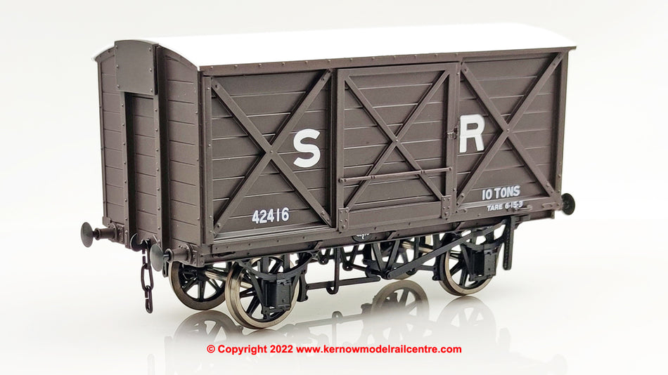K7010F Kernow Models LSWR Diag 1410 Covered Van - SR Brown