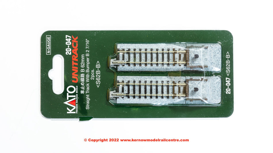20-047 Kato Ground Level Buffer Stop (Wood) on 62mm Straight