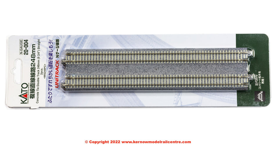 20-004 Kato Unitrack WS248PC CS Dual Straight Track 248mm