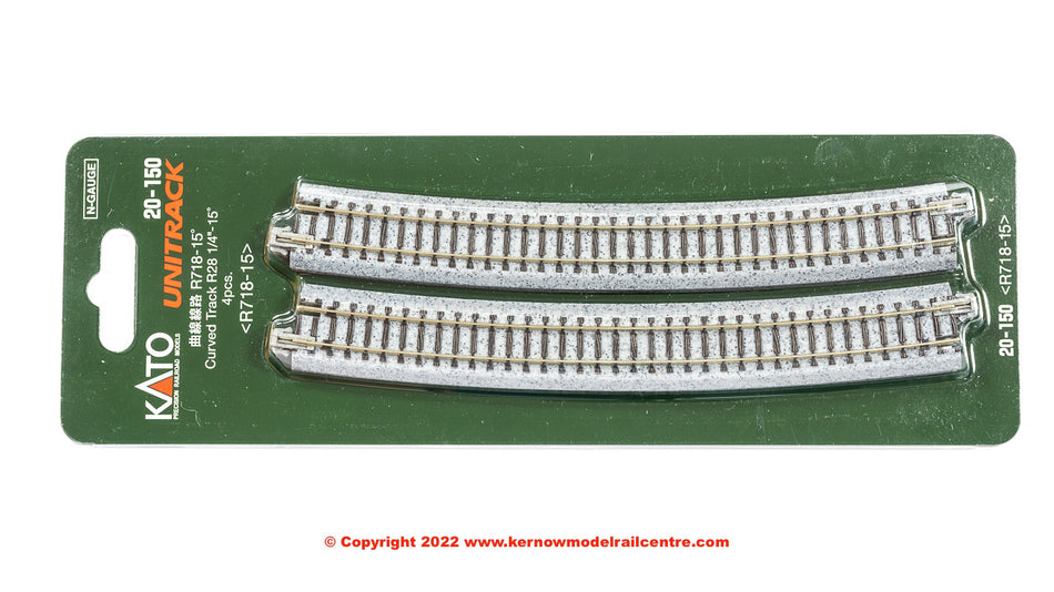 20-150 Kato Ground Level Radius 718mm Curved Track 15 Deg
