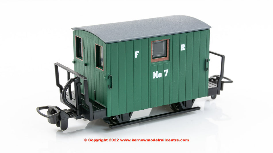 GR580A Peco Ffestiniog Quarryman Brake Coach - Green 2 Balcony