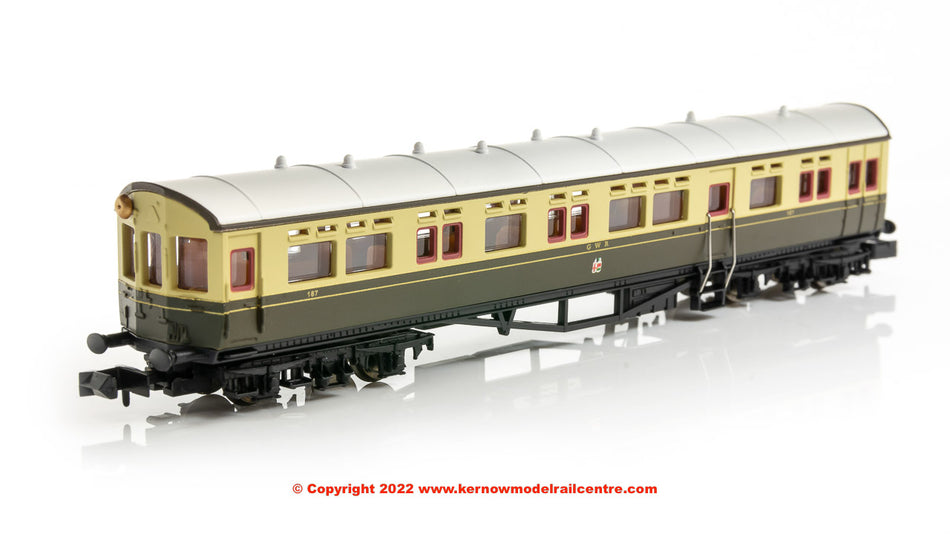 2P-004-014 Dapol Autocoach number 187 in GWR Chocolate and Cream