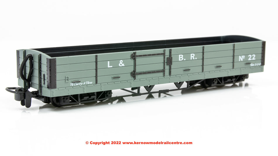GR230 Peco L&B 8 Ton Bogie Open Wagon number 22 in L&B Grey