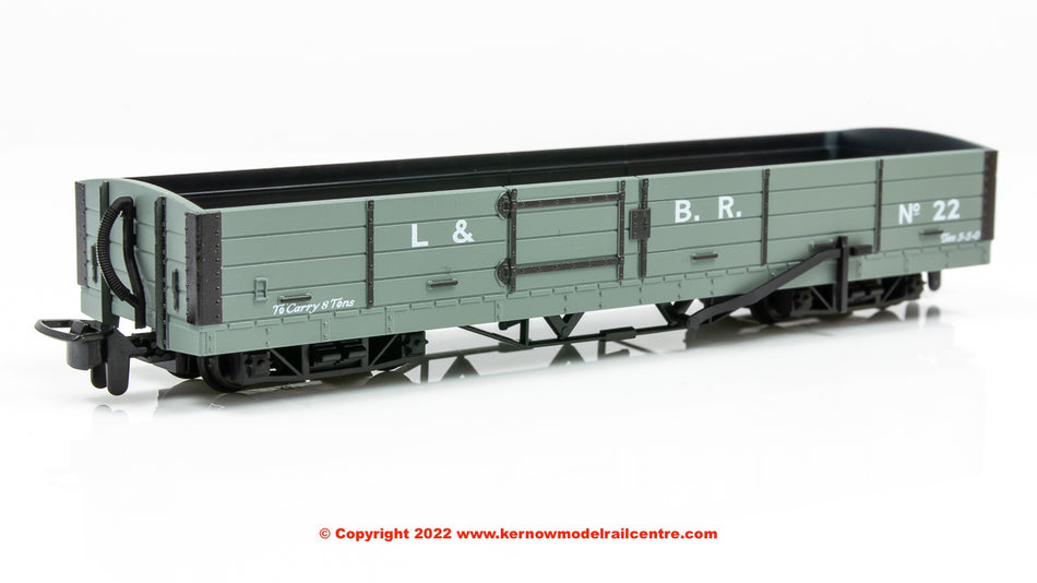 GR230 Peco L&B 8 Ton Bogie Open Wagon number 22 in L&B Grey