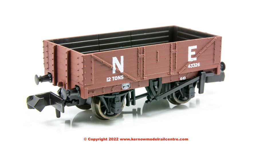 NR5001E Peco 9ft 5 Plank Open Wagon number 43326 in NE Brown