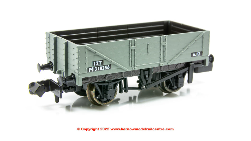 NR5004B Peco 9ft 5 Plank Open Wagon number M318256 in BR Grey