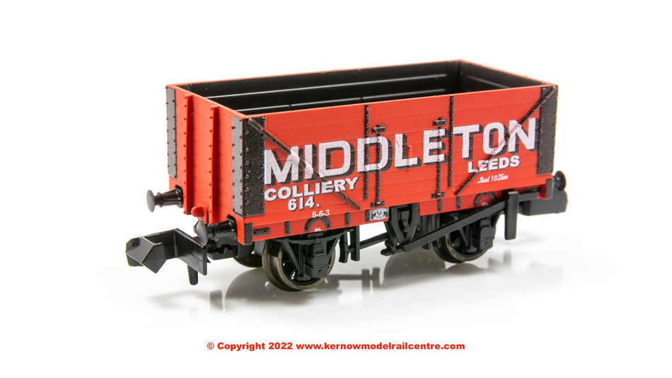 NR7009P Peco 9ft 7 Plank Open Wagon number 614 - Middleton