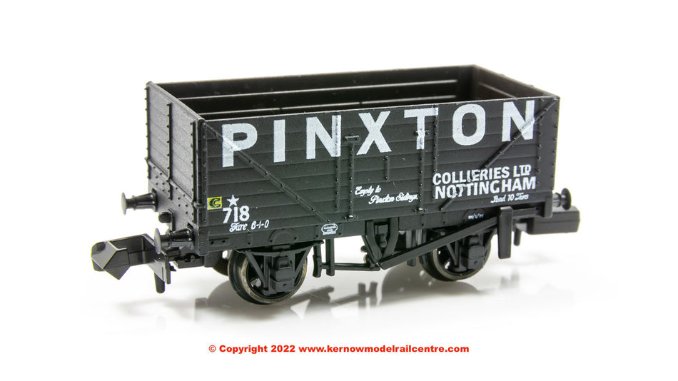NR7019P Peco 9ft 7 Plank Open Wagon number 718 - Pinxton