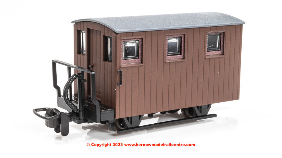 GR590UB Peco Ffestiniog Quarryman Coach - Single Balcony Brown