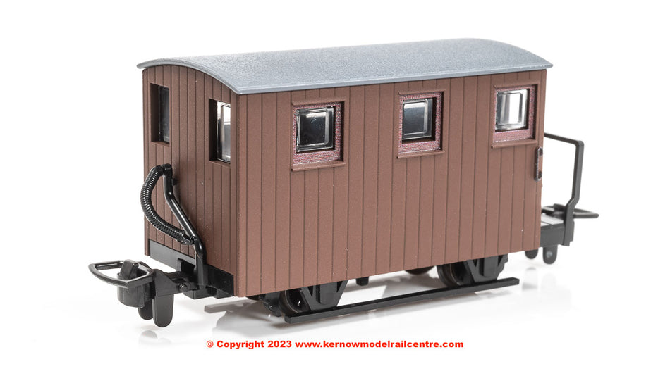 GR590UB Peco Ffestiniog Quarryman Coach - Single Balcony Brown