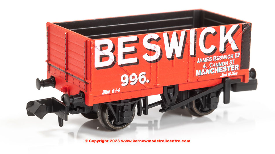 NR7020P Peco 9ft 7 Plank Open Wagon number 996 - James Beswick