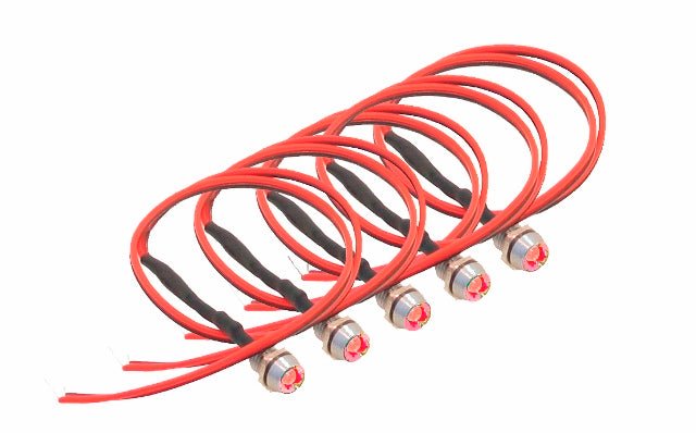 LED-RDCP DCC Concepts Chrome Mounted Panel 6x Pre-wired Red