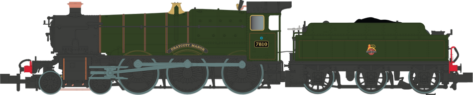 2S-001-009 Dapol 4-6-0 Draycott Manor 7810 BR Lined Green early