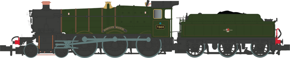 2S-001-010S Dapol 4-6-0 Barcote Manor 7803 BR Lined Green Late
