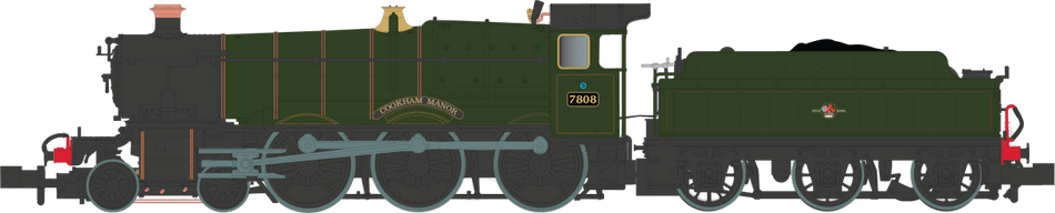 2S-001-011S Dapol 4-6-0 Cookham Manor 7808 BR Lined Green Late