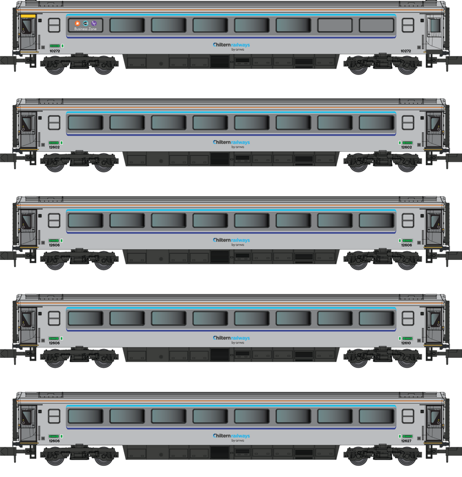 2P-009-500 Dapol Mk3 Loco Hauled Chiltern 5 car set