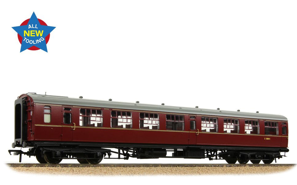 34-827A Bachmann SR Bulleid Second Open 15"" Vents BR Maroon