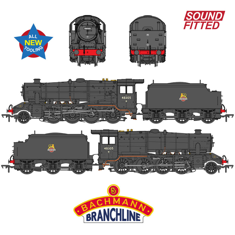 35-230SF Bachmann LMS 8F with Welded Tender 48305 BR Black early