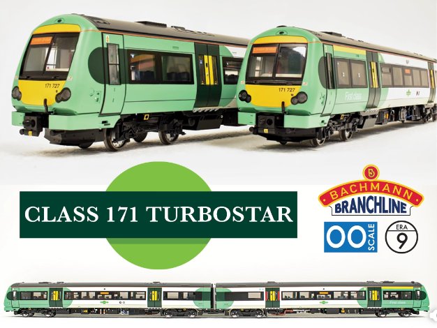 35-580SF Bachmann Class 171/7 2-Car DMU 171727 Southern (GTR)