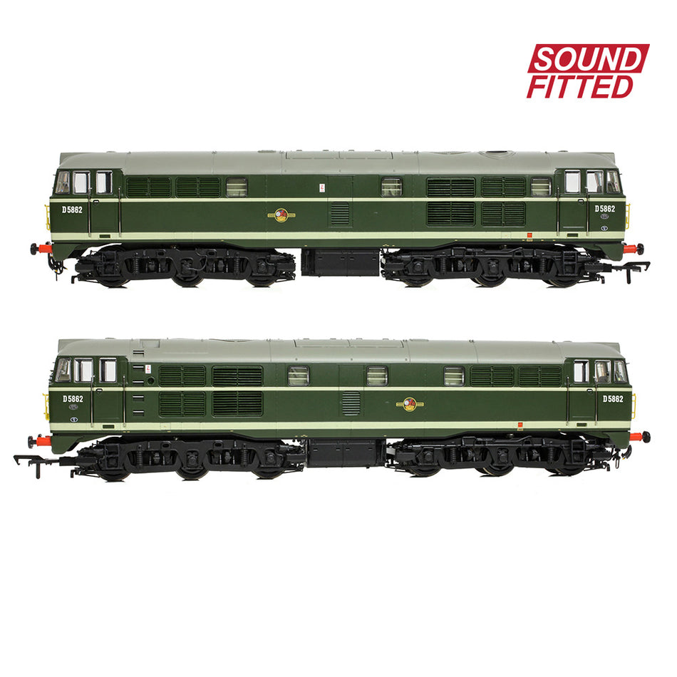 35-802ASF Bachmann Class 30 D5862 BR Green Small Yellow Panels