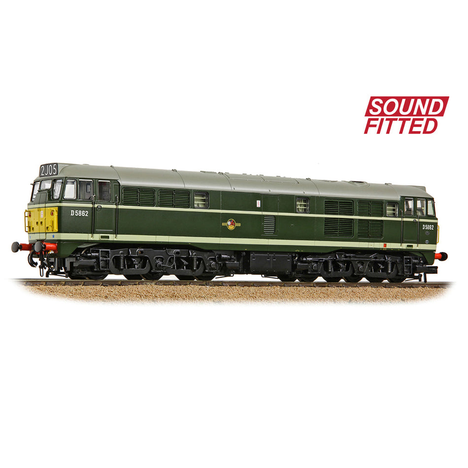 35-802ASF Bachmann Class 30 D5862 BR Green Small Yellow Panels