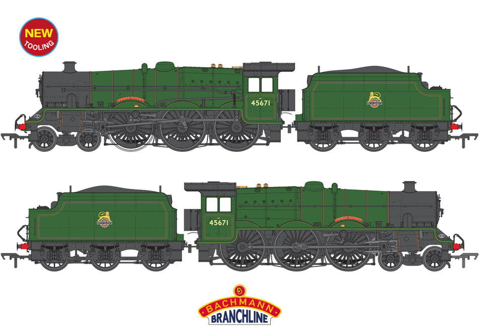 35-976 Bachmann LMS Jubliee with Riveted Stanier Tender 45671 'P