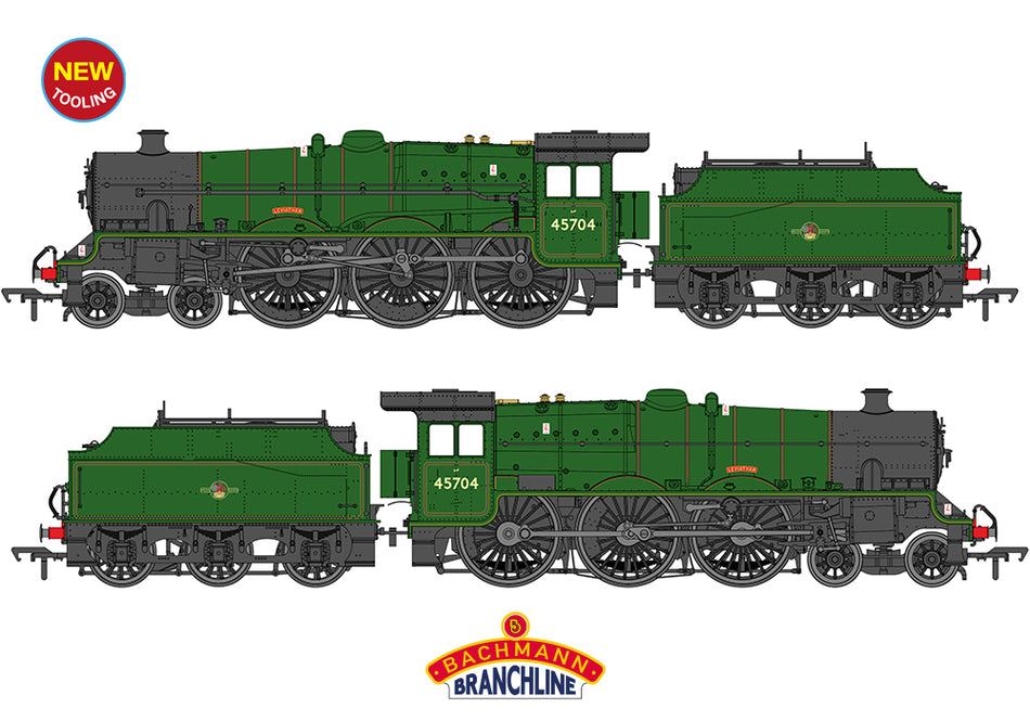 35-977 Bachmann LMS Jubilee with Riveted Fowler Tender 45704 'Le