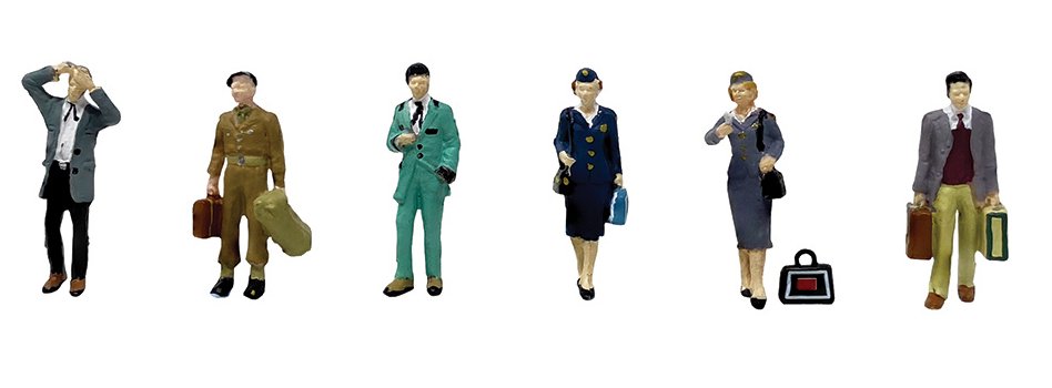 36-443 Bachmann Scenecraft Post-War Era Figures Set C