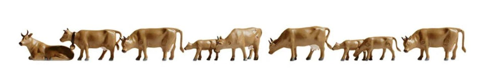 36722 Noch Dark Brown Cows (9) Figure Set