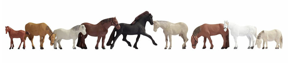 36761 Noch Horses (9) Figure Set