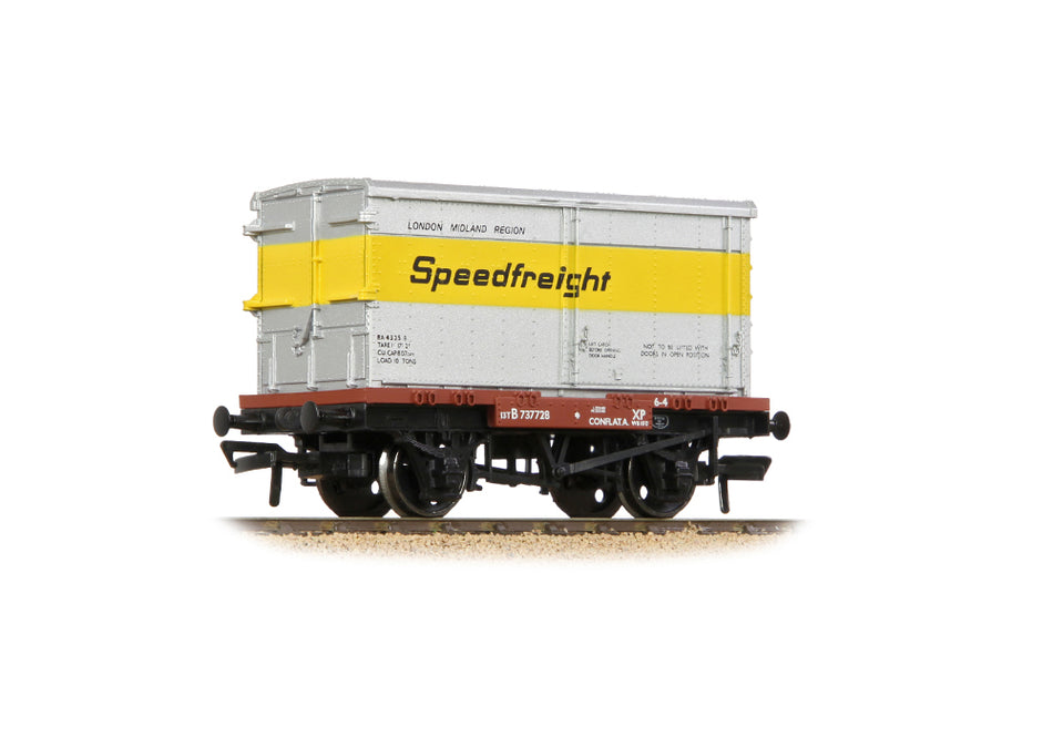 37-990A Bachmann Conflat Wagon BR Bauxite (Early) with 'Speedfre