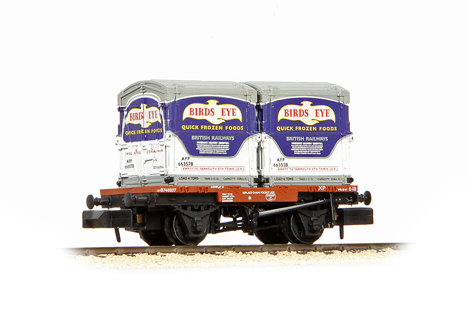 377-341C Graham Farish Conflat Wagon BR Bauxite (Early) with x2
