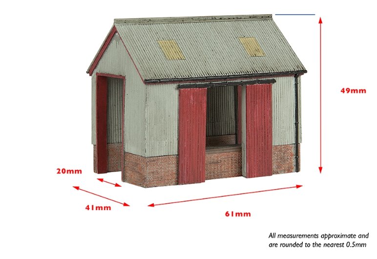 42-0022 Graham Farish Scenecraft Corrugated Goods Shed