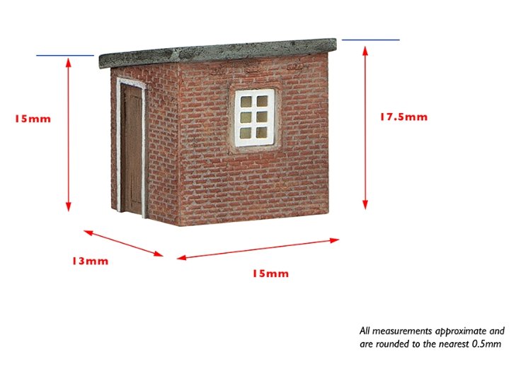 42-0025 Graham Farish Scenecraft Brick Lineside Hut