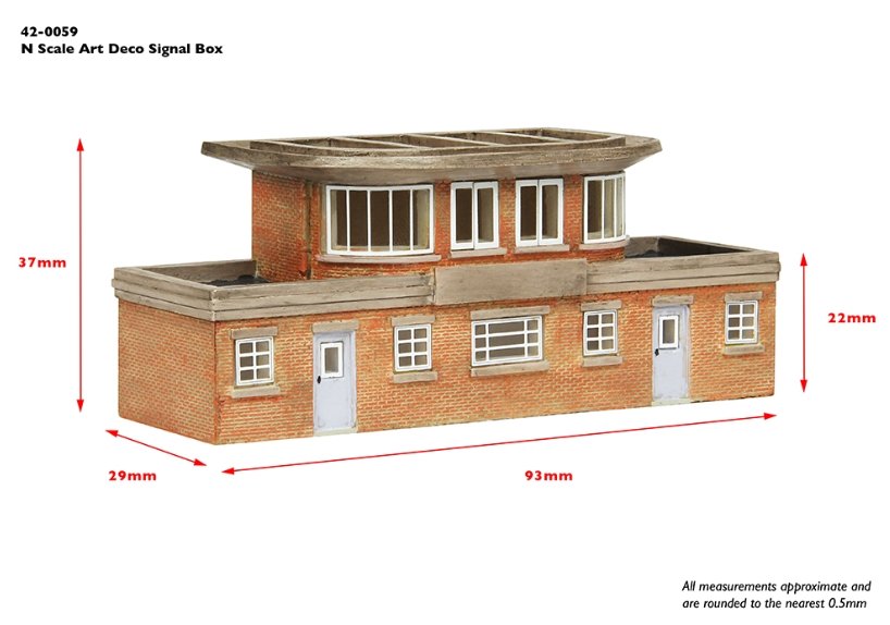 42-0059 Graham Farish Scenecraft Art Deco Signal Box