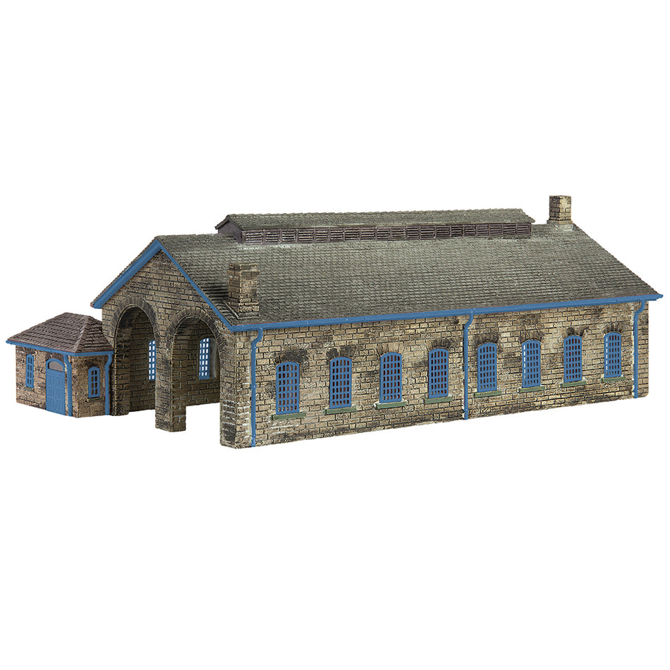 42-0157B Graham Farish Scenecraft Two Road Stone Engine Shed