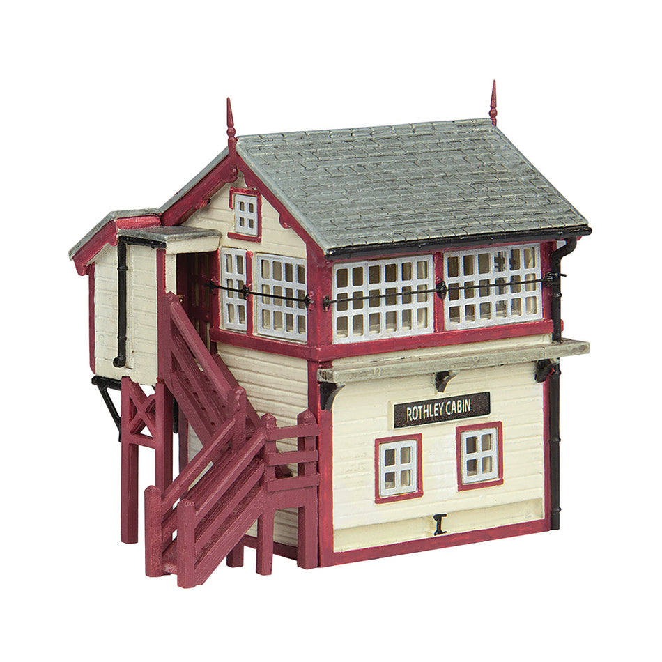 42-0168M Graham Farish Scenecraft GCR Wooden Signal Box Maroon