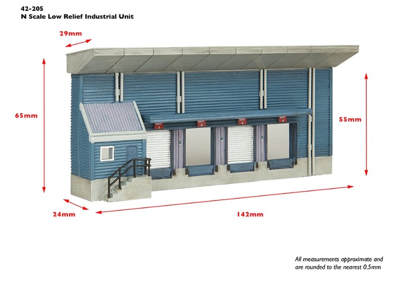 42-205 Graham Farish Scenecraft Low Relief Industrial Unit