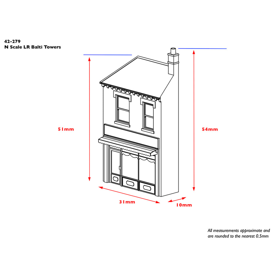 42-279 Graham Farish Scenecraft Low Relief Balti Towers