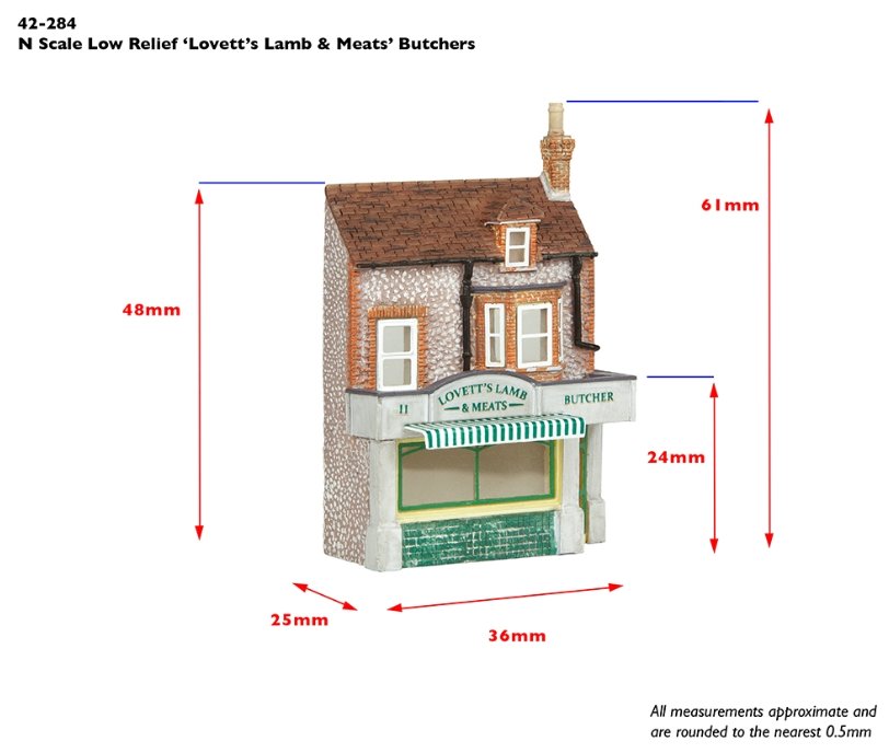 42-284 Graham Farish Scenecraft Low Relief Butchers