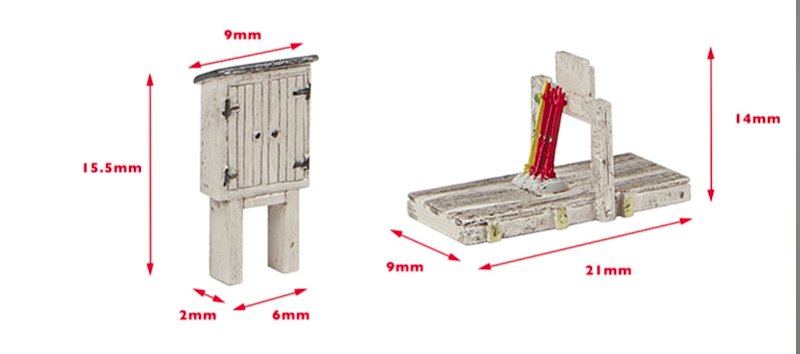 42-575 Graham Farish Scenecraft 4 Lever Open Ground Frame