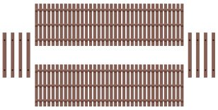 437 Ratio Wooden Fencing Modern Style