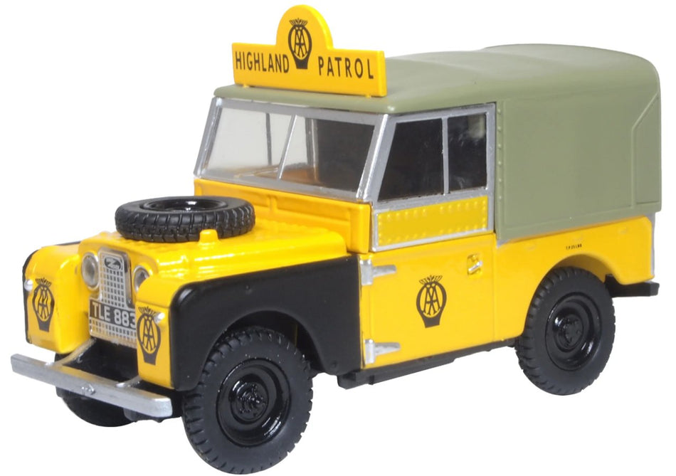 43LAN188025 Oxford Diecast Land Rover Series I 88"" Canvas AA
