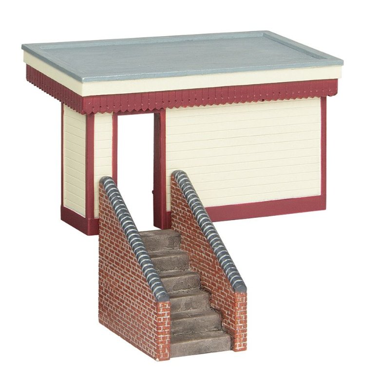 44-0167 Bachmann Scenecraft Wooden Halt and Steps