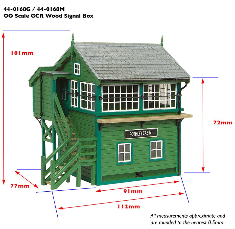 44-0168G Bachmann Scenecraft GCR Signal Box Green
