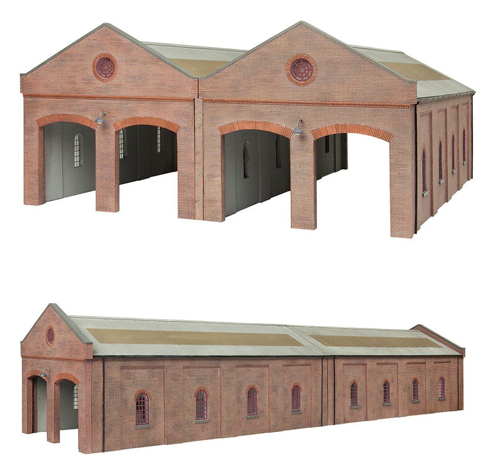44-0183R Bachmann Scenecraft Electric Train Depot Red