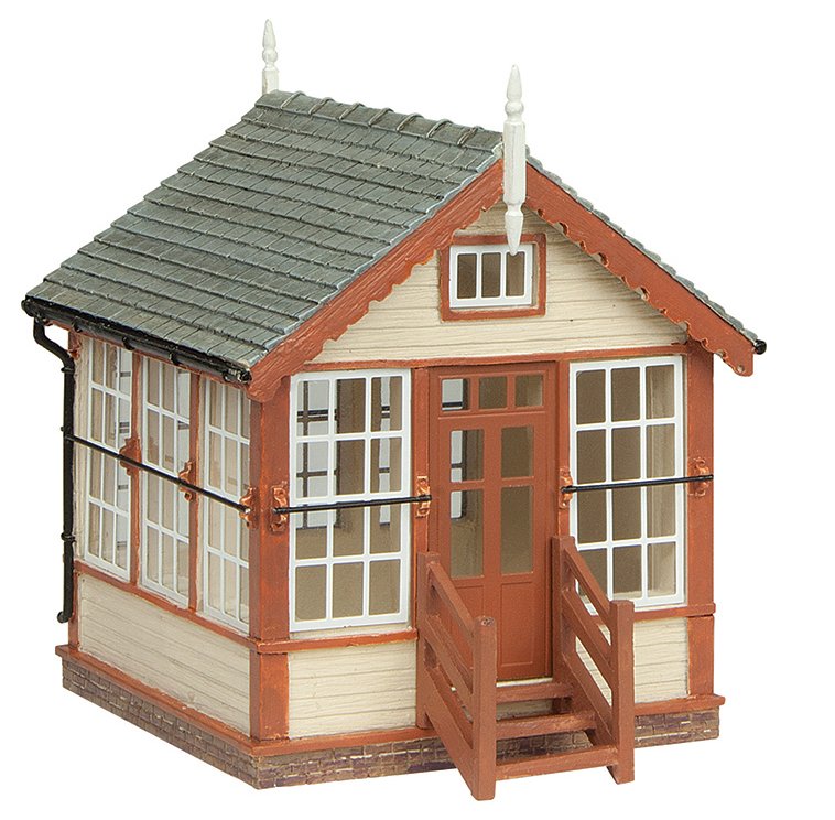 44-0184B Bachmann Scenecraft Platform Mounted Signal Box Brown