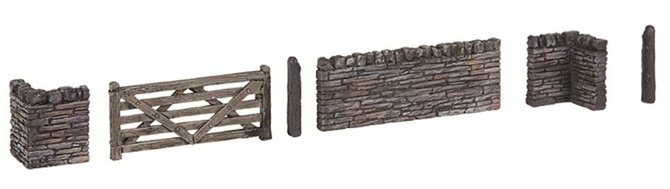44-0538 Bachmann Scenecraft Slate Walling and Gate