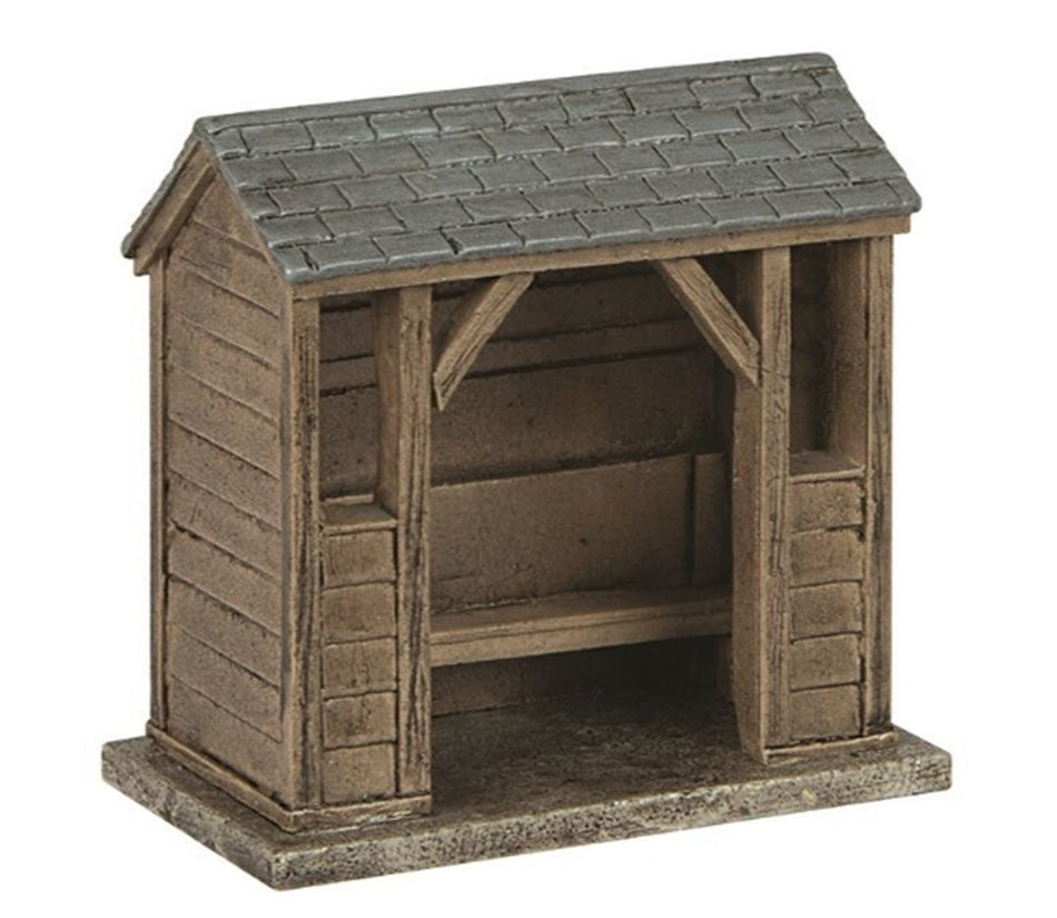 44-0539B Bachmann Scenecraft Wooden Bus Stop Brown